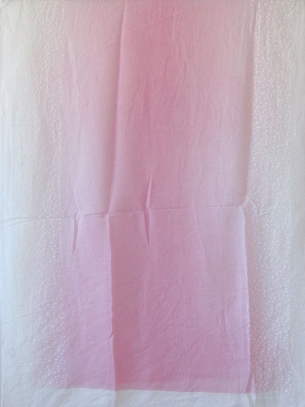 Leichte Sommer Schal in Farbverlauf - rosa weiß