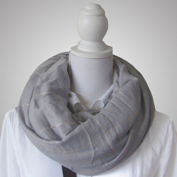 XL Sommer Tuch Halstuch Kopftuch Hijab grau