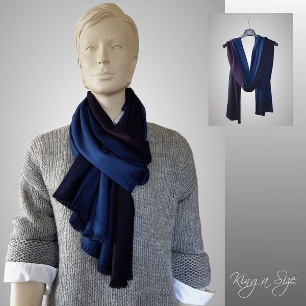 Winter Schal für Damen Herren Kuschelweich blau