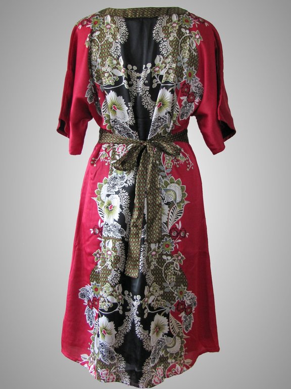Kleid Satinkleid Kimonoform SATIN Gr.46