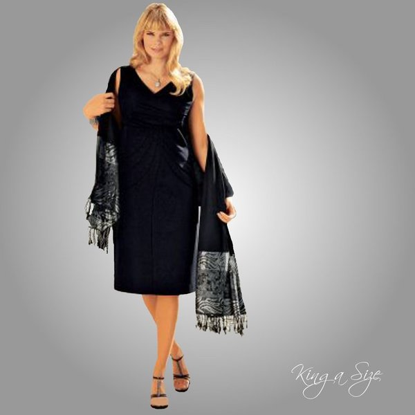 Festliche Kleid Etuikleid Stretch Gr.56 schwarz