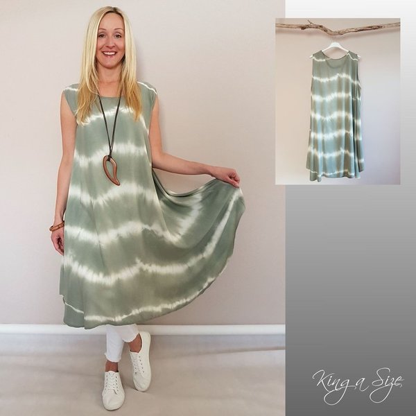 Heppy Sommer Kleid Batik Gr.46 grün ITALY