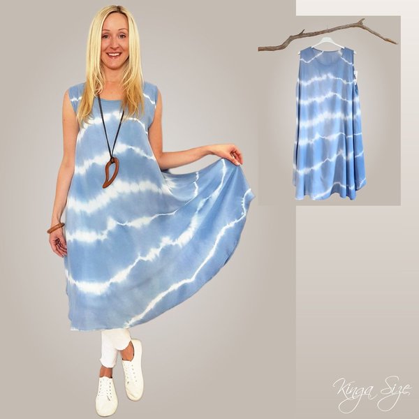 Happy Sommer Kleid Batik Gr.46 blau ITALY