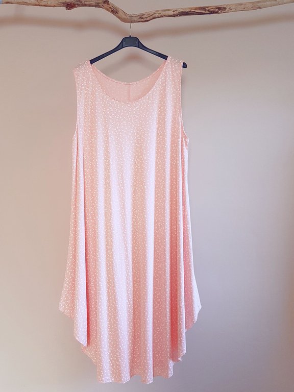 Sommer Kleid Plus Size Gr.48 rosa ITALY