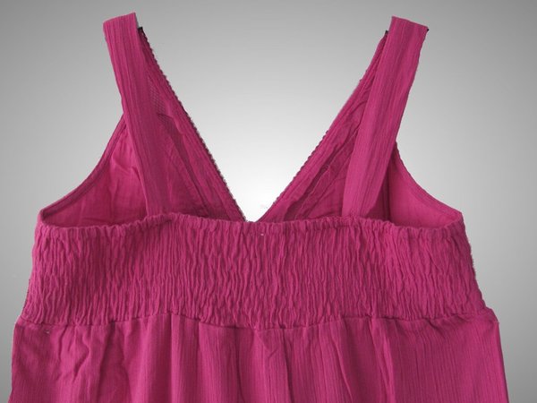 Sommer Kleid Lagenlook Strandkleid Krepp Gr.42 rosa