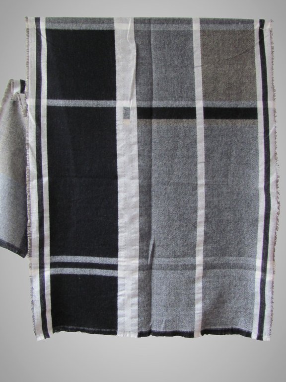 Plaid Wendeschal Tartan Tweed Schal grau