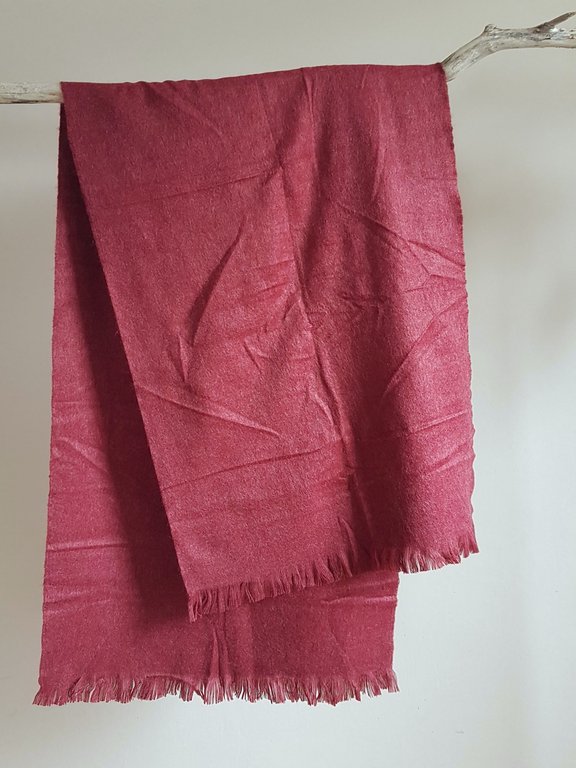 Winter Schal für Damen & Herren mit Tasche rot