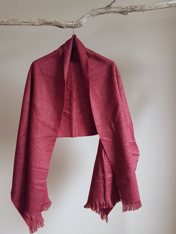Winter Schal für Damen & Herren mit Tasche rot