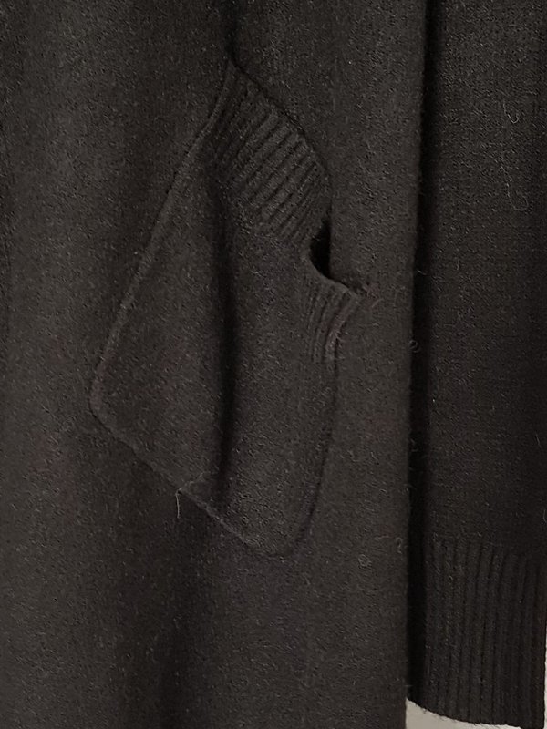 ITALY Strickmantel Pullover Cardigan Gr.44 schwarz
