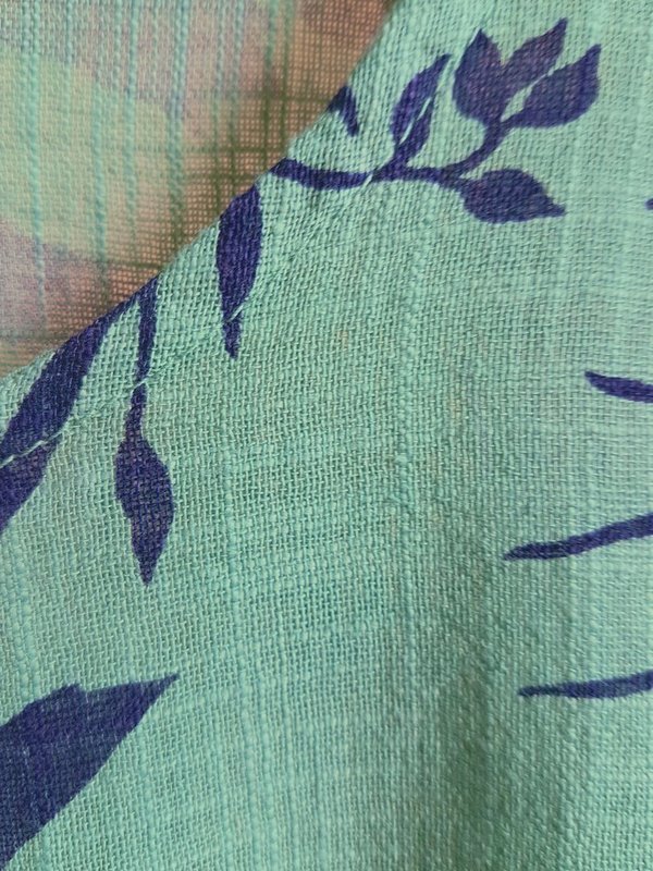 ITALY Lagenlook Tunika Bluse mit Kette Gr.48 grün