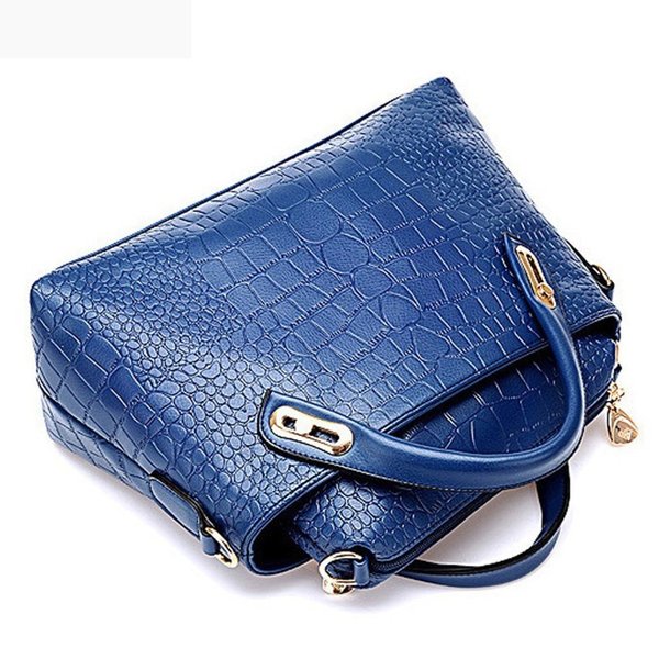 Tasche Henkeltasche mit Innenteil & Clutch blau