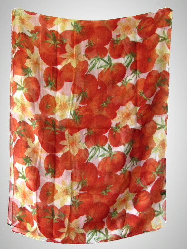 Leichte Sommer Schal Floral Print - rot